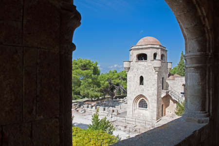 Church of our Lady, at Ialyssos monastery on the Greek island of Rhodes. Built at the top of Mount Filerimosの写真素材