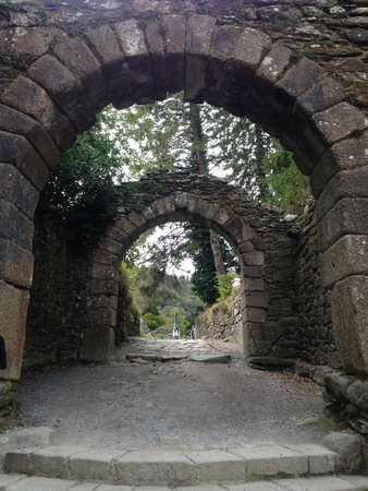 Ancient Stone Archway in Rural Irelandの写真素材