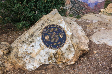 Bright Angel Trailhead, Grand Canyon National Park, Arizona, United Statesの写真素材