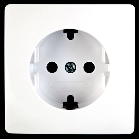 White power outlet, isolatedの写真素材