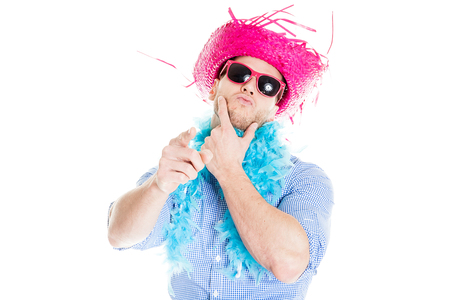 Crazy Young Party Man - Photo Booth Photoの写真素材