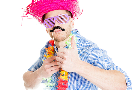 Crazy Young Party Man - Photo Booth Photoの写真素材