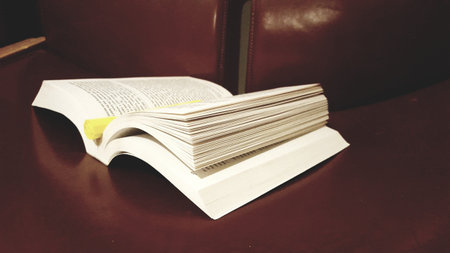 Study/Educational Book on Brown Chair