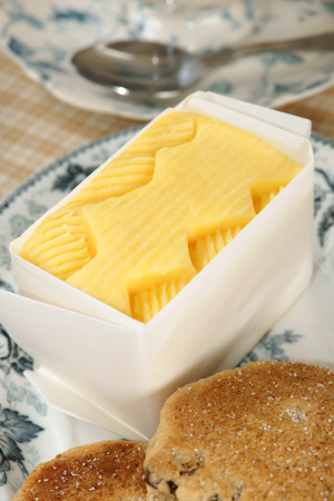 Fresh hand churned butter made in the traditional wayの写真素材