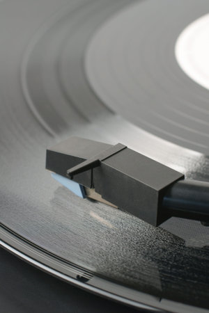 Vinyl Record or LP and record player stylus