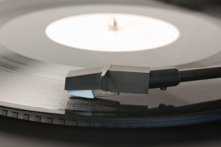 Vinyl Record or LP and record player stylus