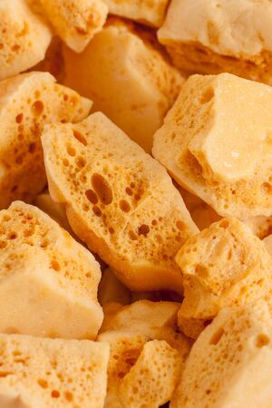 Honeycomb or cinder toffeeの写真素材