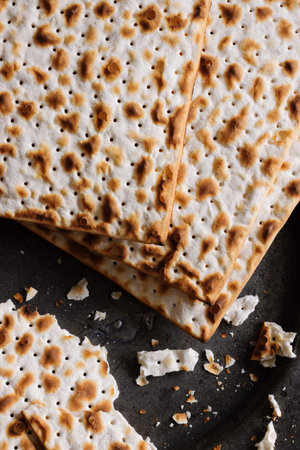 Matzah crackers traditionally eaten during the Jewish Passover holiday
