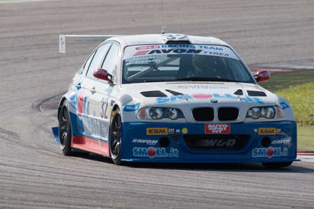MISANO ADRIATICO, Rimini, ITALY - May 10:  A BMW M3 E46 driven by MELONI Paolo (ITA) and TRESOLDI Massimiliano (ITA), W&D Racing Team during the C.I.Turismo Endurance  on May 10, 2014 in Misano Adriatico, Rimini, Italy.のeditorial素材