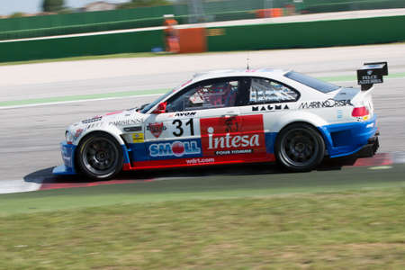 MISANO ADRIATICO, Rimini, ITALY - May 10:  A BMW M3 E46 driven by FERRARESI Matteo (ITA)  and MELONI Walter (ITA),W&D Racing Team during the C.I.Turismo Endurance  on May 10, 2014 in Misano Adriatico, Rimini, Italy.のeditorial素材