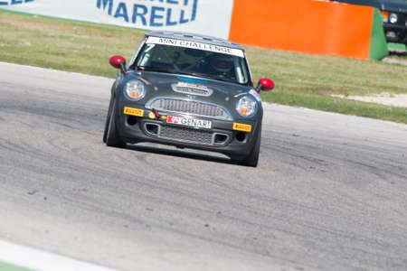 MISANO ADRIATICO, Rimini, ITALY - May 10:  A Mini Cooper S Sv31 
driven By GORI Luca (ITA),  the Mini Challenge on May 10, 2014 in Misano Adriatico, Rimini, Italy.のeditorial素材
