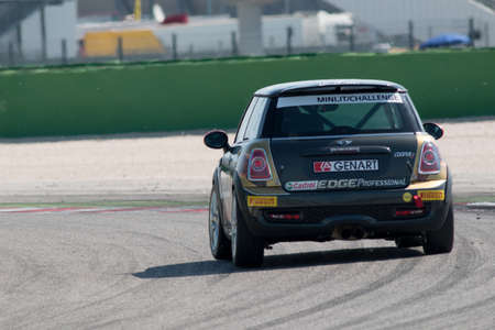 MISANO ADRIATICO, Rimini, ITALY - May 10:  A Mini Cooper S Sv31 
driven By  BOHM Michael (AUT), the Mini Challenge on May 10, 2014 in Misano Adriatico, Rimini, Italy.のeditorial素材