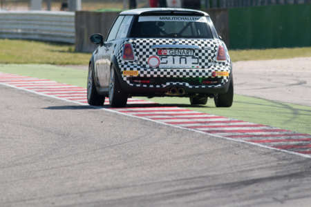 MISANO ADRIATICO, Rimini, ITALY - May 10:  A Mini Cooper S Sv31 
driven By FRANZOSO Nicola (ITA),  the Mini Challenge on May 10, 2014 in Misano Adriatico, Rimini, Italy.のeditorial素材