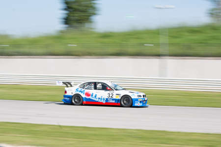 MISANO ADRIATICO, Rimini, ITALY - May 10:  A BMW M3 E46 driven by MELONI Paolo (ITA) and TRESOLDI Massimiliano (ITA), W&D Racing Team during the C.I.Turismo Endurance  on May 10, 2014 in Misano Adriatico, Rimini, Italy.のeditorial素材