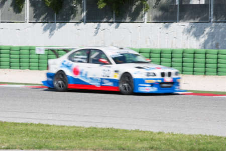 MISANO ADRIATICO, Rimini, ITALY - May 10:  A BMW M3 E46 driven by MELONI Paolo (ITA) and TRESOLDI Massimiliano (ITA), W&D Racing Team during the C.I.Turismo Endurance  on May 10, 2014 in Misano Adriatico, Rimini, Italy.のeditorial素材