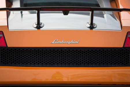 MISANO ADRIATICO, Rimini, ITALY - 10 May 2014:  A LAMBORGHINI SUPERLEGGERAのeditorial素材
