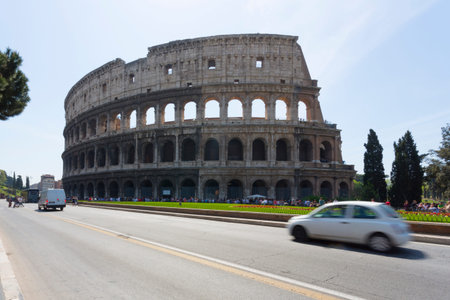 Rome, Italy on April 28, 2012. View of the Colosseum, Italy