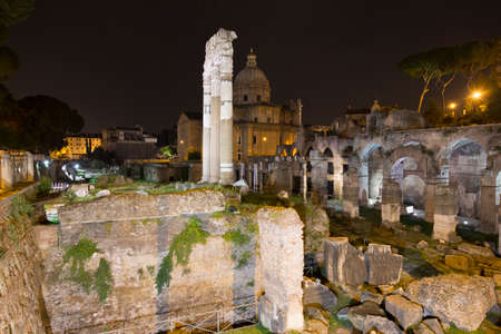 Roman ruins in Rome, Forumの写真素材