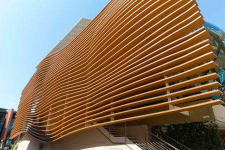 Milan, Italy, 12 August 2015: Detail of the Azerbaijan pavilion at the exhibition Expo 2015 Italy.