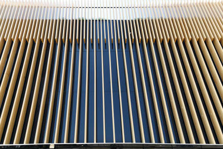 Milan, Italy, 12 August 2015: Detail of the Russian Federation pavilion at the exhibition Expo 2015 Italy.のeditorial素材