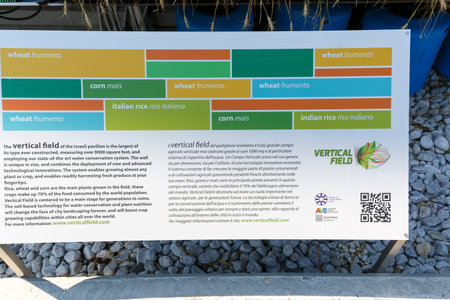 Milan, Italy, 12 August 2015: Detail of the Israel pavilion at the exhibition Expo 2015 Italy.