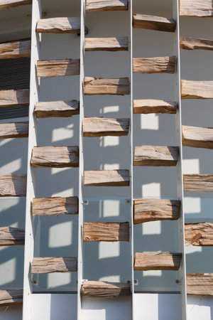 Milan, Italy, 12 August 2015: Detail of the Uruguay pavilion at the exhibition Expo 2015 Italy.のeditorial素材