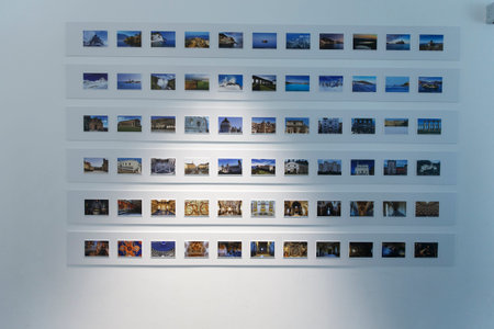 Milan, Italy, 13 September 2015: Inside Italian pavilion Palazzo Italia at the exhibition Milan Expo...