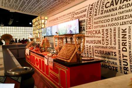 Milan, Italy, 13 September 2015: Inside Russian pavillion of EXPO 2015, in Milan.のeditorial素材