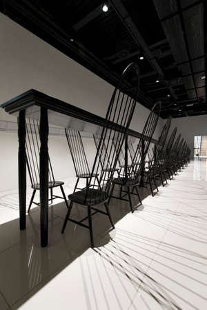 Milan, Italy, 13 September 2015: Inside Japan pavillion "Cool Japan Dining" of EXPO 2015, in Milan.のeditorial素材