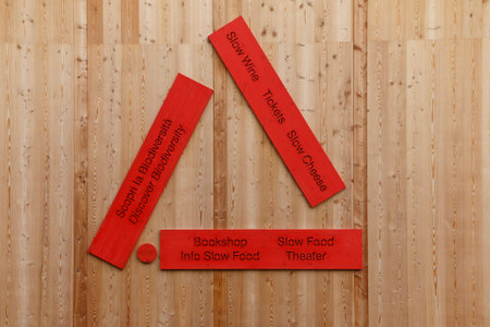 Milan, Italy, 13 September 2015: Slow Food pavillion of EXPO 2015, in Milan.のeditorial素材