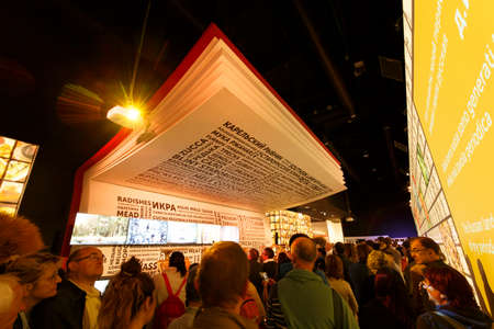 Milan, Italy, 13 September 2015: Inside Russian pavillion of EXPO 2015, in Milan.のeditorial素材