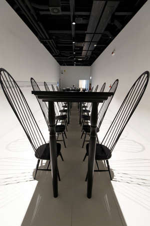 Milan, Italy, 13 September 2015: Inside Japan pavillion "Cool Japan Dining" of EXPO 2015, in Milan.のeditorial素材