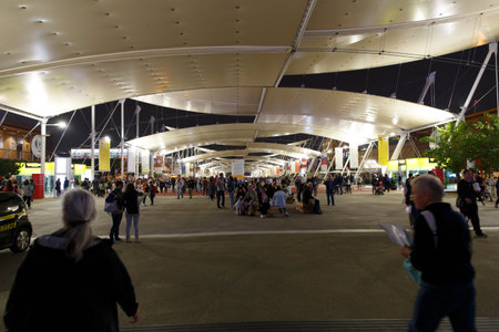 Milan, Italy 13 September 2015: in view of the night exhibition at Expo 2015 Italy.