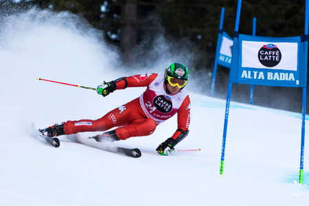 Val Badia, Italy 21 December 2014. EISATH Florian (Ita) competing in the Audi Fis Alpine Skiing World Cup Menâs Giant Slalom on the Gran Risa Course in the dolomite mountain range.のeditorial素材