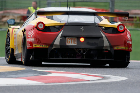 Imola, Italy May 16, 2015: Ferrari F458 Italy of JMW Motorsport Team, driven by George Richardson -...