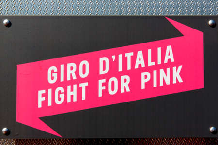 Farra d'Alpago lake Santa Croce, Italy â May 21, 2016: the start of the 99th Tour of Italy 2016 from Farra d'Alpago to Corvara.のeditorial素材