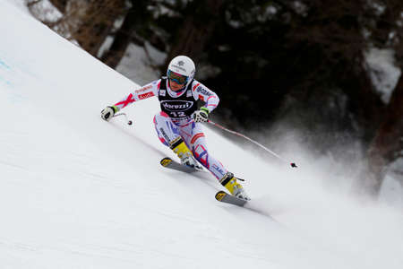 LARROUY Noemie in Audi FIS Alpine Ski World Cup Womenâs Super Gのeditorial素材