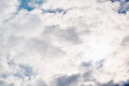 Cloudy skies with thick clouds. Background image with copy space.の写真素材