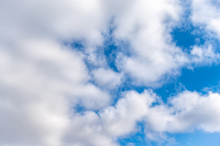 Cloudy skies with thick clouds. Background image with copy space.の写真素材
