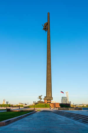Moscow, Russia - May, 10, 2021: Stella in Victory Park on Poklonnaya Gora, Moscow. Author Zurab Tsereteliのeditorial素材
