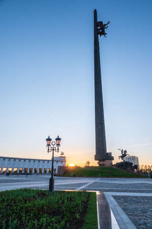 Moscow, Russia - May, 10, 2021: Stella in Victory Park on Poklonnaya Gora, Moscow. Author Zurab Tsereteliのeditorial素材