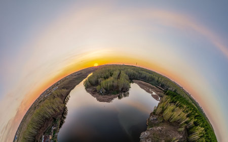 Confluence of the Iset and Kamenka rivers in the city Kamensk-Uralskiy. Iset and Kamenka rivers,...