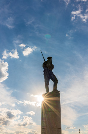 Moscow, Russia - July 31, 2022: Monument to the heroes of the First World War on Poklonnaya Hill in honor of the centenary of the First World War. Sculptors: A.Kovalchuk, P.Lyubimov, V.Yusupovのeditorial素材