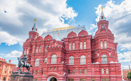 State historical museum on the Red Square in Moscow, Russia. An old building of the 19th century...