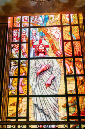 Sharm el Sheikh, Egypt - December 19, 2023: Coptic church The Heavenly Cathedral interior in Sharm El-Sheikh, Egypt. The Heavenly Cathedral Coptic Orthodox Churchのeditorial素材