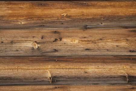 Closeup of horizontal wooden boards. Horizontal shot.の写真素材