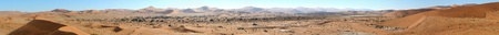 Panorama from ten photos of the Sossusvlei area seen from Deadvlei. Use together with Deadvlei panorama 4 for an overview of the areaの写真素材