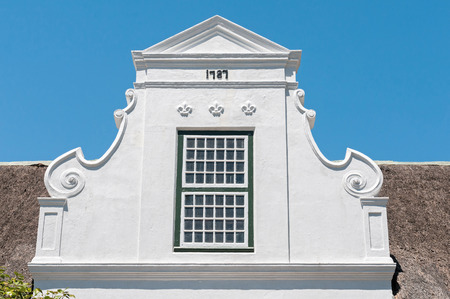Building in Paarl in the Western Cape Province of South Africa. Built in Cape Dutch architectural styleの写真素材