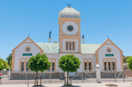 WILLOWMORE, SOUTH AFRICA - JANUARY 6, 2015: The historic Town Hall in the Little Karoo town of Willowmoreのeditorial素材