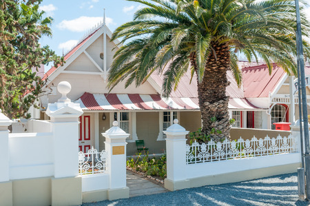 MATJIESFONTEIN, SOUTH AFRICA - DECEMBER 2, 2014: Historic Olive Schreiner Cottage in the Victorian village. The whole town is a national monument.のeditorial素材